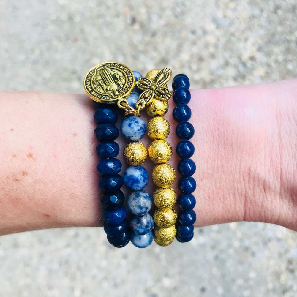 Cobalt Blue Bracelet Stack